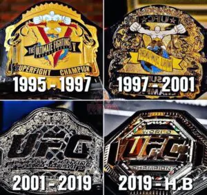 Как менялись чемпионские пояса UFC