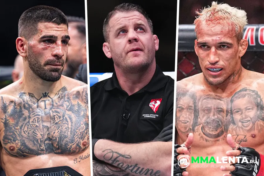 UFC 317: судьи и рефери в октагоне