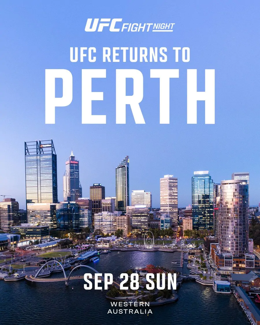 UFC возвращается в Перт с Fight Night 28 сентября