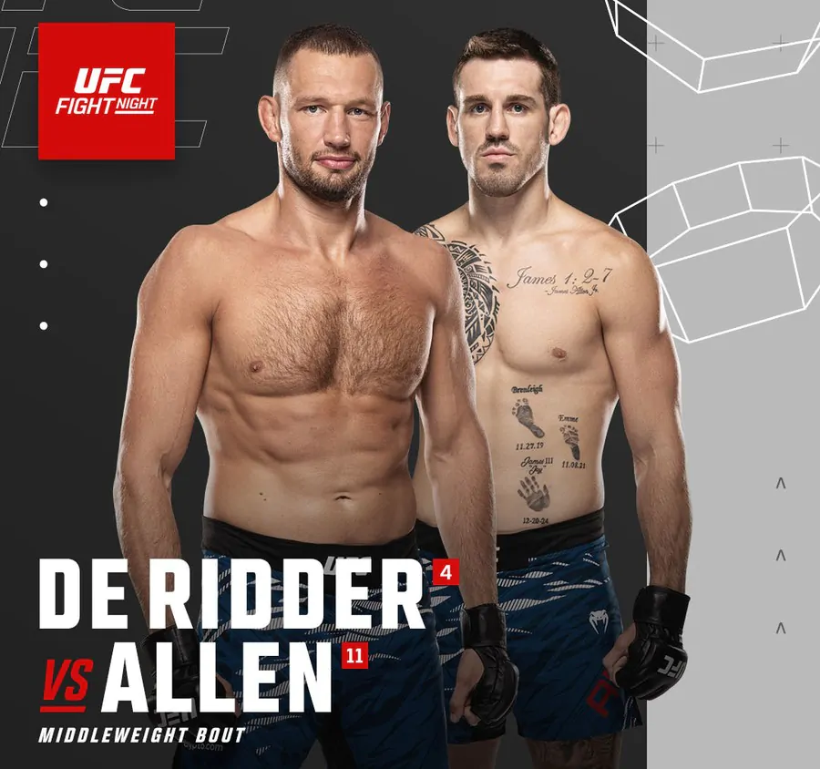 Рейнир де Риддер теперь подерется с Бренданом Алленом на UFC Vancouver
